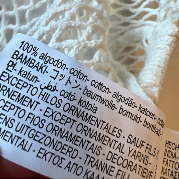 ZARA Sz M WOMAN Crocheted pants Knit Oyster WHITE Blogger Favorite 100% cotton💖 - Picture 12 of 13